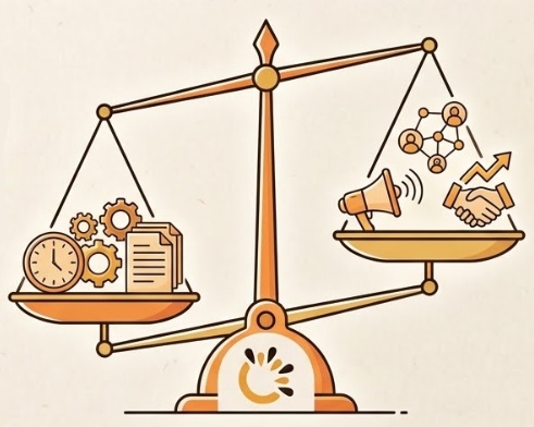 Équilibre production, développement commercial